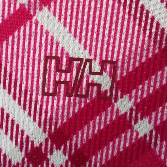 HELLY HANSEN Women's Lifa Stretch 1/4 Zip Base Layer Top S Tartan Pattern Pink - Picture 5 of 9